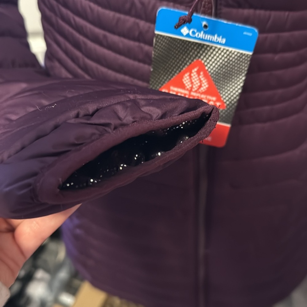Columbia Women's Deep Purple Hooded Puffer Jacket With Omni-Heat Technology, New — image 7 of 8